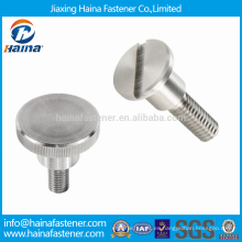 DIN923 Tornillos con paso plano ranurado plano de acero inoxidable